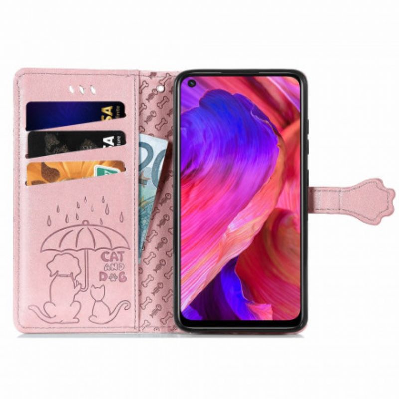 Etui Folio Oppo A54 5g / A74 5g Animowane Zwierzęta Etui Ochronne