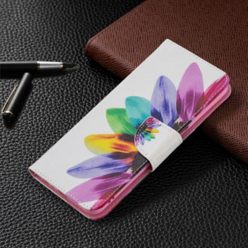 Etui Folio Oppo A54 5g / A74 5g Kwiat Akwarela