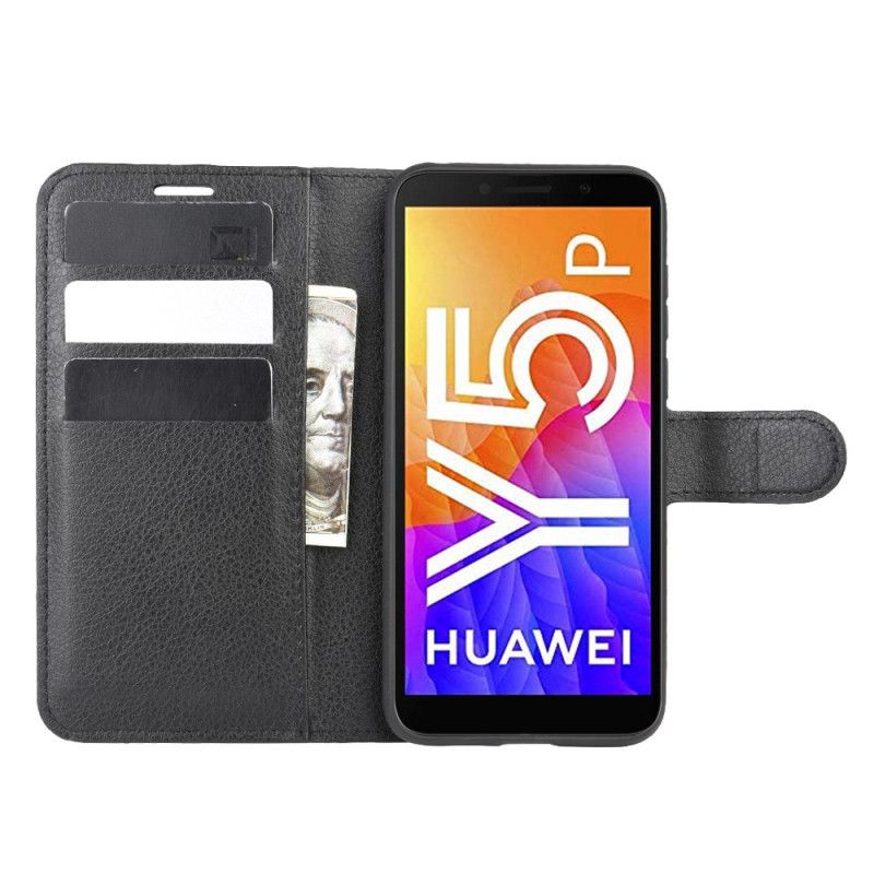 Etui Folio Huawei Y5p Biały Czarny Klasyczny Etui Ochronne