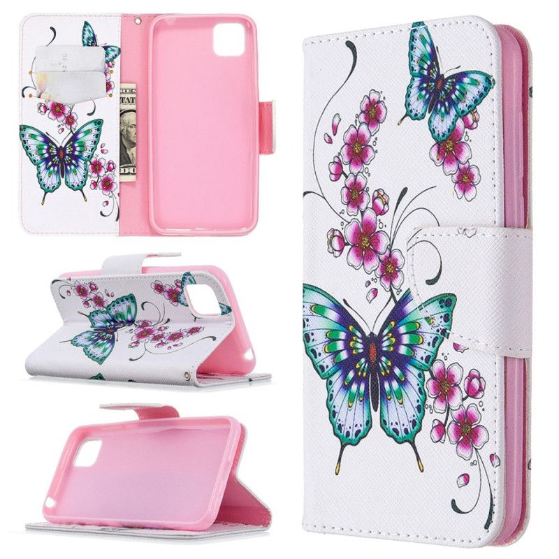 Etui Folio Huawei Y5p Cudowne Motyle Etui Ochronne