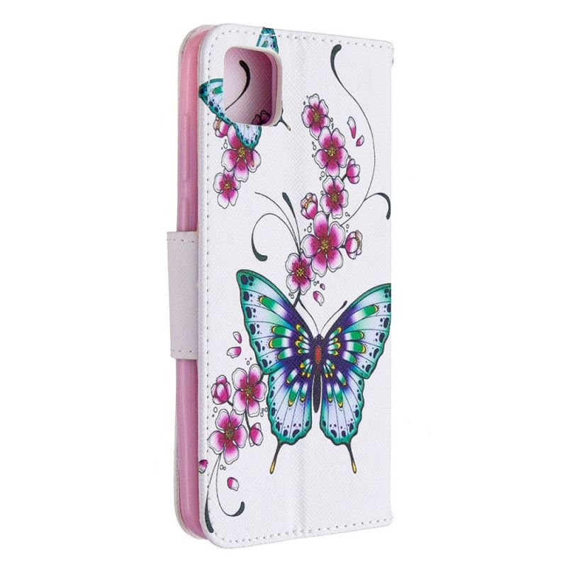 Etui Folio Huawei Y5p Cudowne Motyle Etui Ochronne