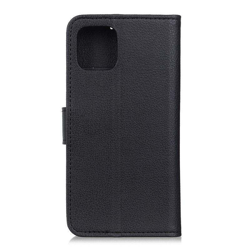 Etui Folio Huawei Y5p Czarny Liczi Teksturowane