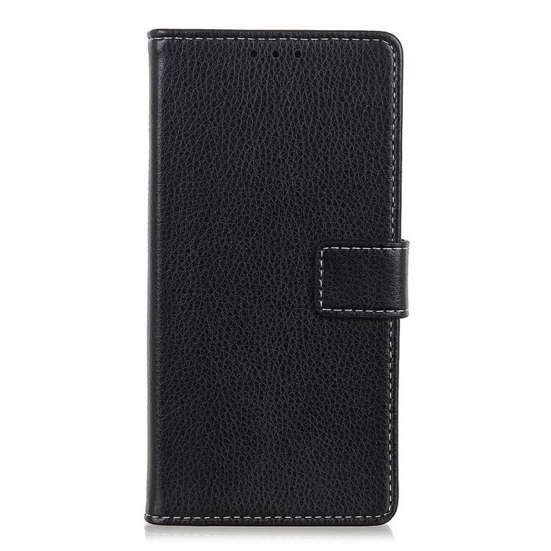 Etui Folio Huawei Y5p Czarny Widoczne Szwy Liczi Etui Ochronne