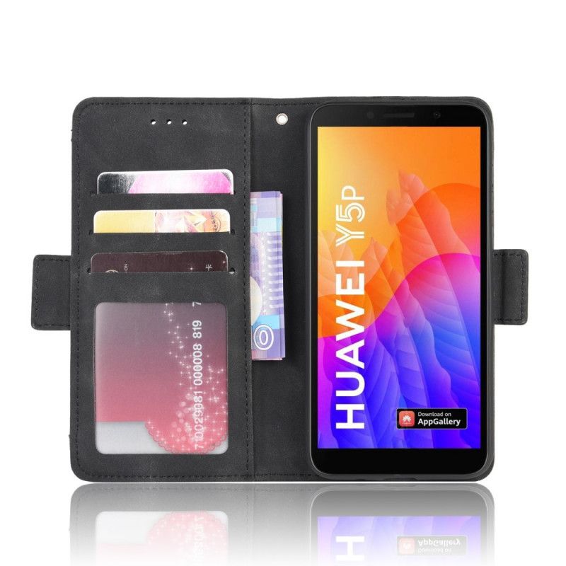 Etui Folio Huawei Y5p Czerwony Czarny Karta Wielofunkcyjna Pierwszej Klasy