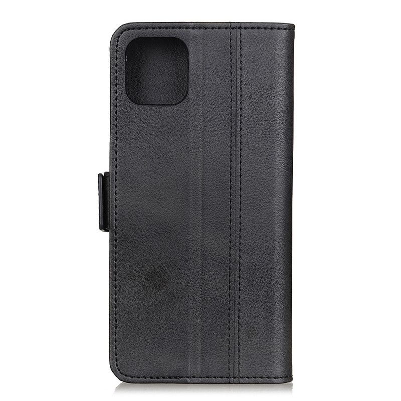 Etui Folio Huawei Y5p Czerwony Czarny Skradzione Szwy Etui Ochronne