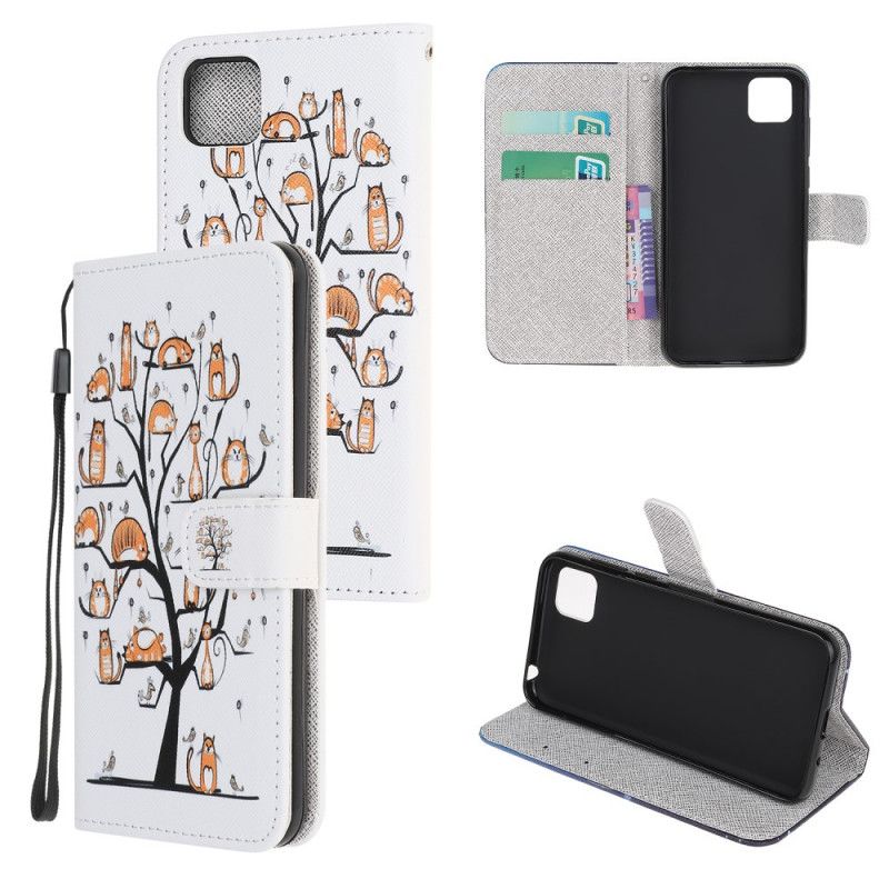 Etui Folio Huawei Y5p Funky Stringi Kotki Etui Ochronne