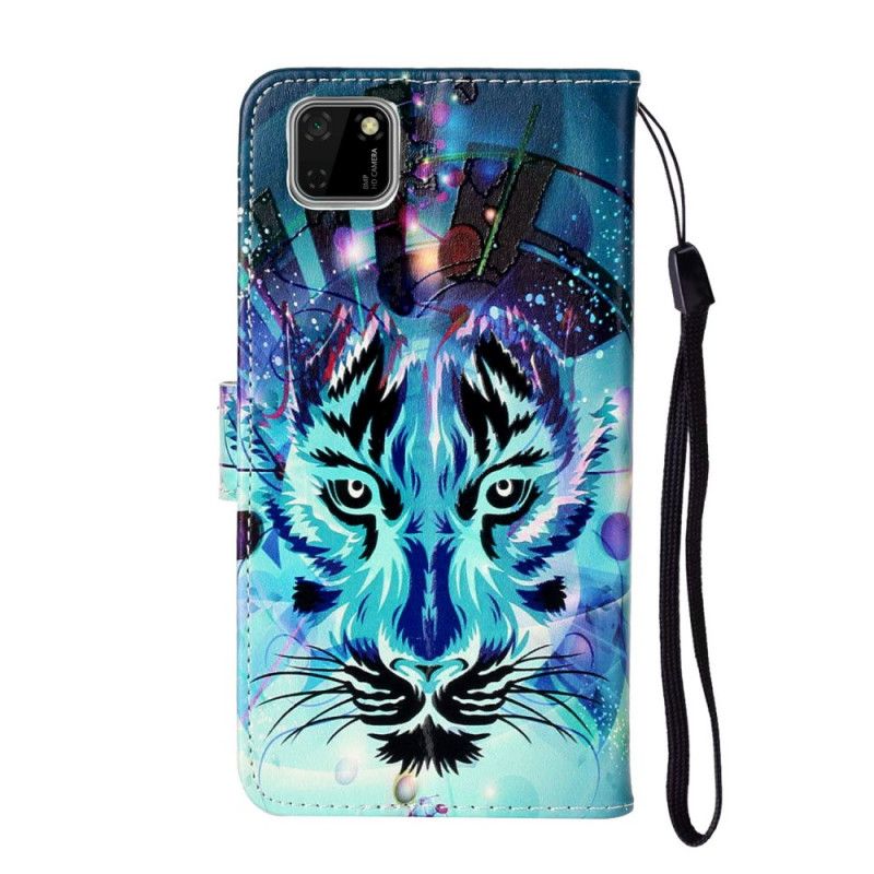 Etui Folio Huawei Y5p Lodowy Tygrys Etui Ochronne