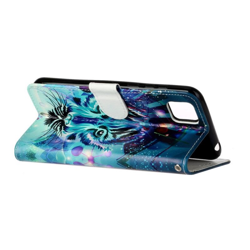 Etui Folio Huawei Y5p Lodowy Tygrys Etui Ochronne