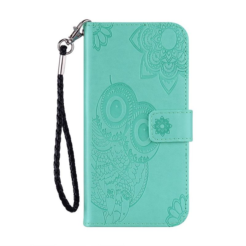 Etui Folio Huawei Y5p Magenta Szary Sowa Mandala I Stringi