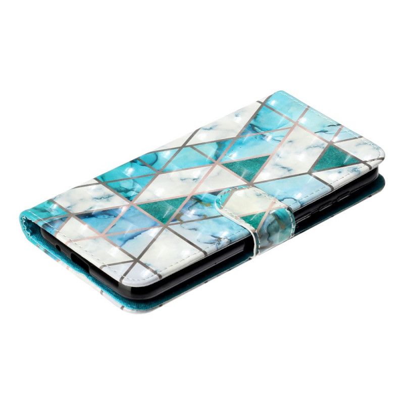 Etui Folio Huawei Y5p Marmurowe Punkty Świetlne Z Paskiem