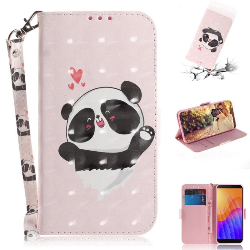 Etui Folio Huawei Y5p Miłość Pandy Ze Stringami