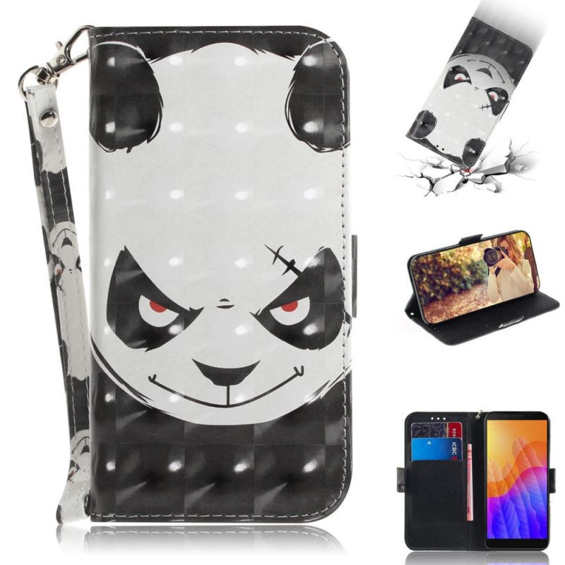 Etui Folio Huawei Y5p Wściekła Panda Ze Stringami Etui Ochronne