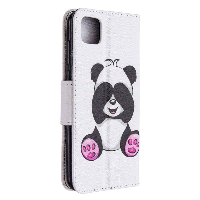 Etui Folio Huawei Y5p Zabawna Panda Etui Ochronne