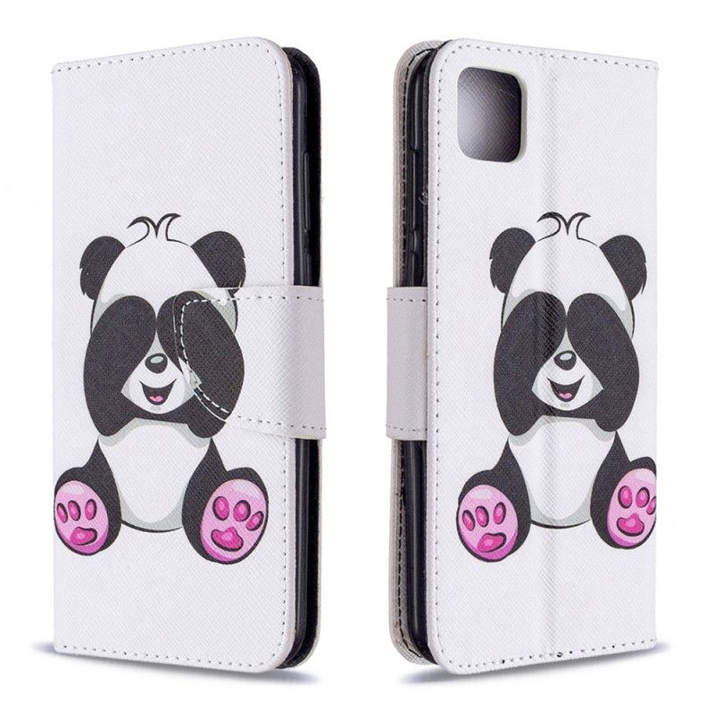 Etui Folio Huawei Y5p Zabawna Panda Etui Ochronne