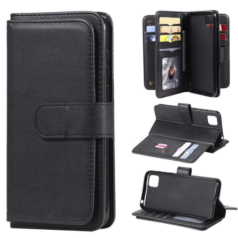 Etui Folio Huawei Y5p Zielony Czarny Wielofunkcyjne Etui Na 10 Kart Etui Ochronne