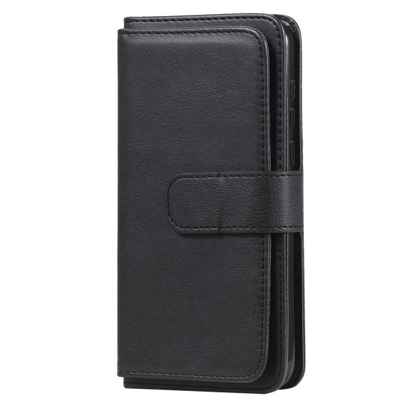 Etui Folio Huawei Y5p Zielony Czarny Wielofunkcyjne Etui Na 10 Kart Etui Ochronne