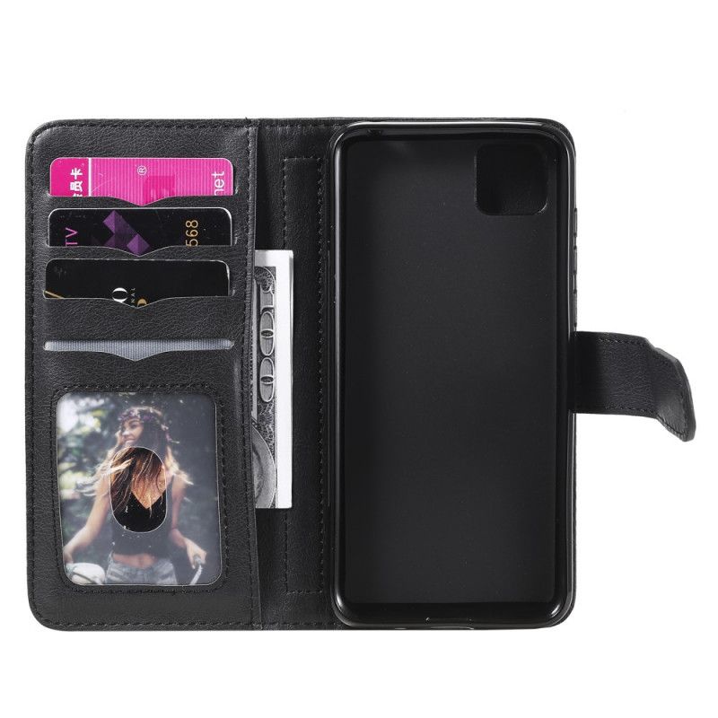 Etui Folio Huawei Y5p Zielony Czarny Wielofunkcyjne Etui Na 10 Kart Etui Ochronne