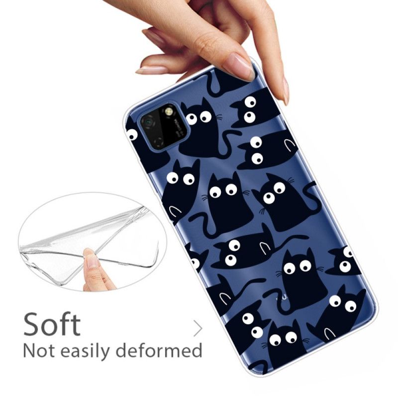 Etui Huawei Y5p Czarne Myszy Etui Ochronne