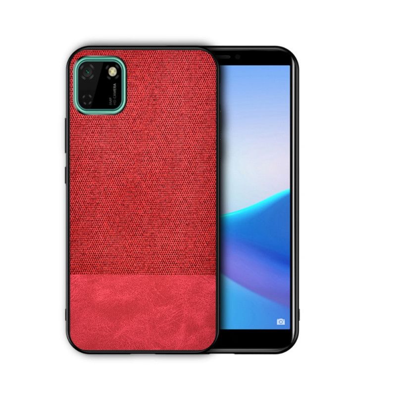 Etui Huawei Y5p Czerwony Zgryz Ze Sztucznej Skóry