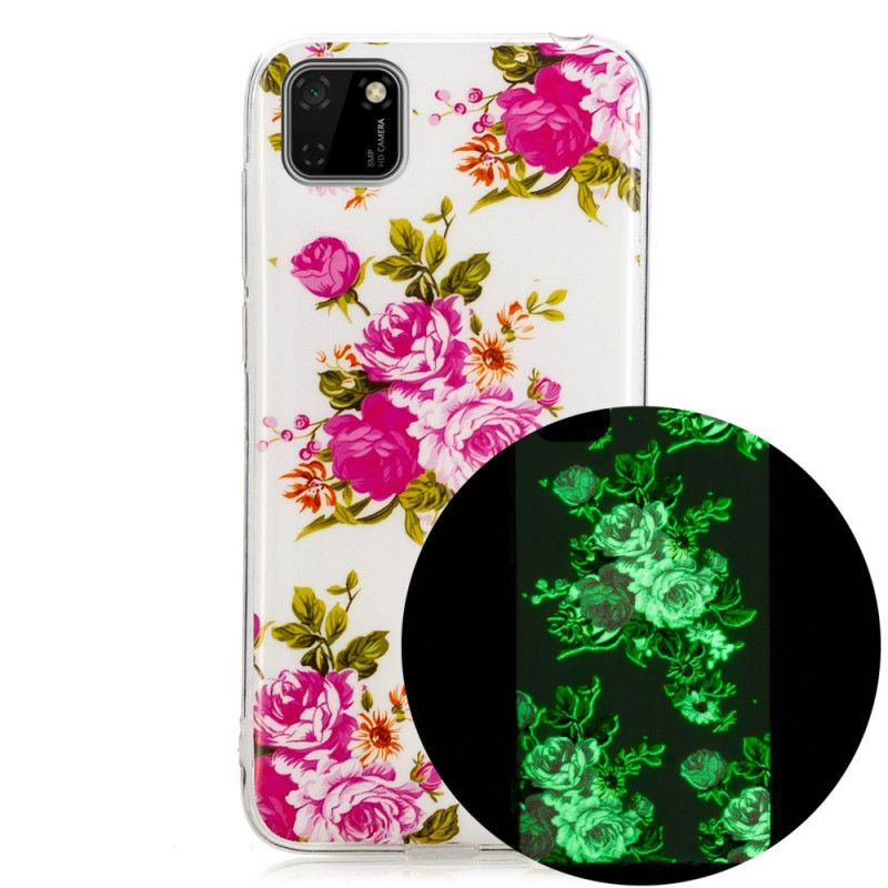 Etui Huawei Y5p Fluorescencyjne Kwiaty Wolności Etui Ochronne