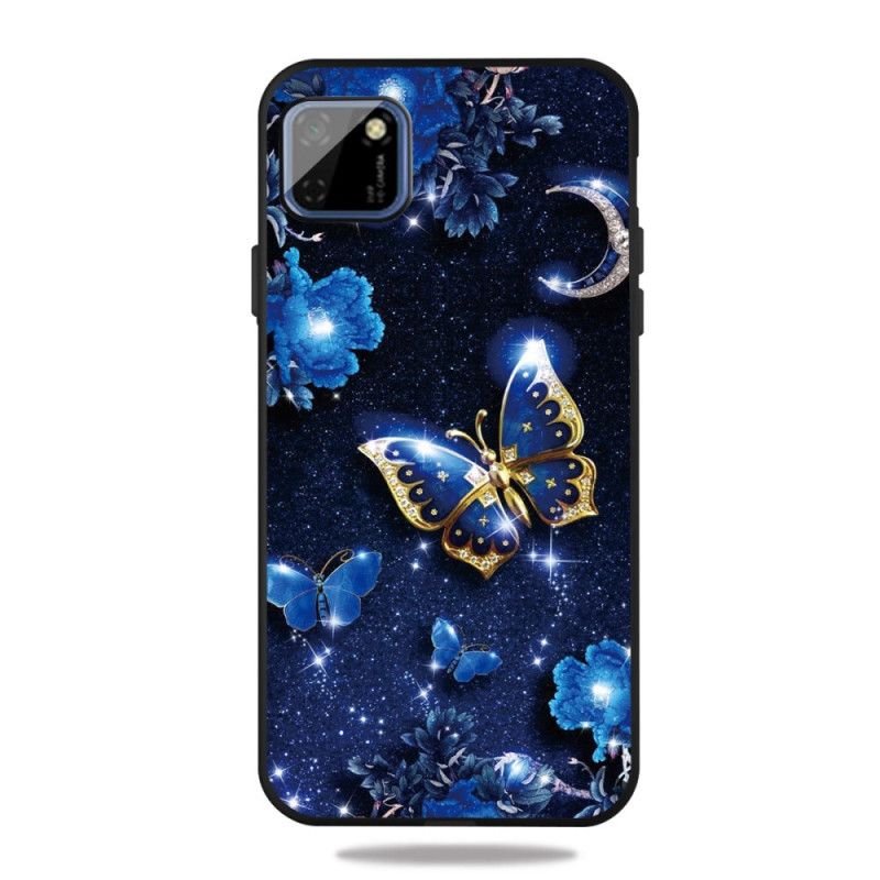 Etui Huawei Y5p Złoty Motyl