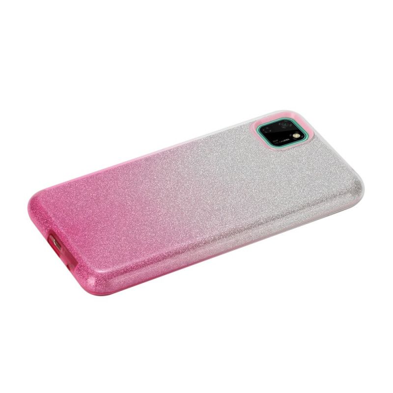 Futerały Huawei Y5p Magenta Czarny Etui na Telefon Brokat Gradientu