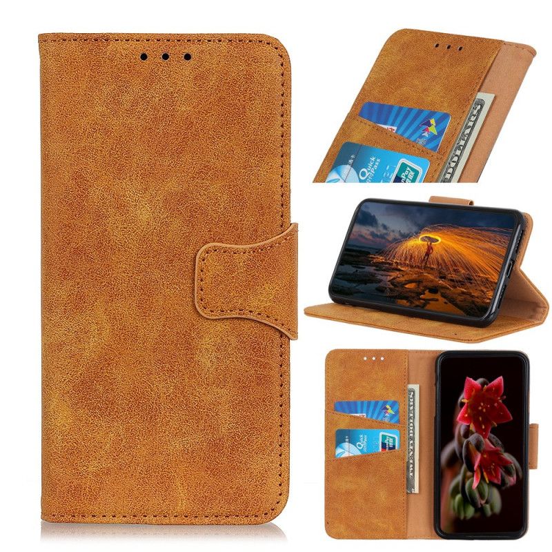 Etui Folio OnePlus Nord Brązowy Czarny Dwoina W Stylu Vintage Etui Ochronne