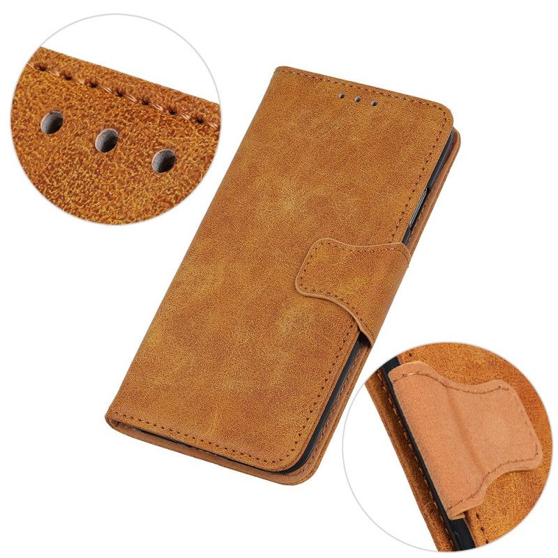 Etui Folio OnePlus Nord Brązowy Czarny Dwoina W Stylu Vintage Etui Ochronne