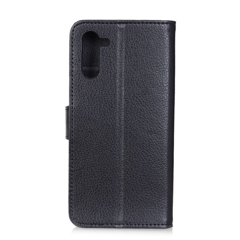 Etui Folio OnePlus Nord Czerwony Czarny Tradycyjnie Liczi Etui Ochronne