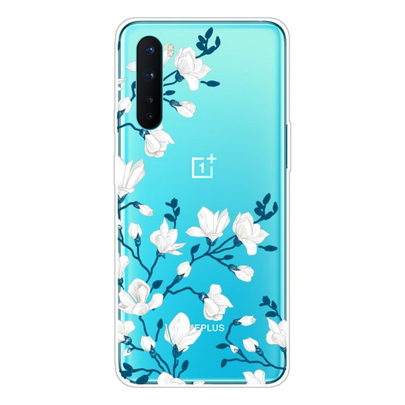 Etui OnePlus Nord Białe Kwiaty