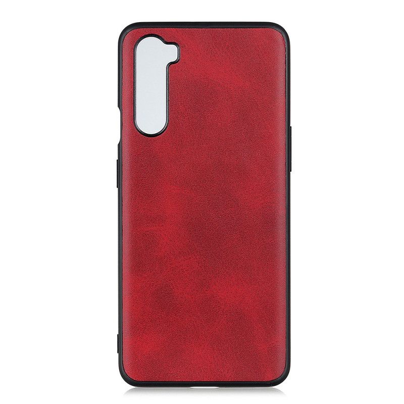 Etui OnePlus Nord Czerwony Czarny Efekt Skóry Premium