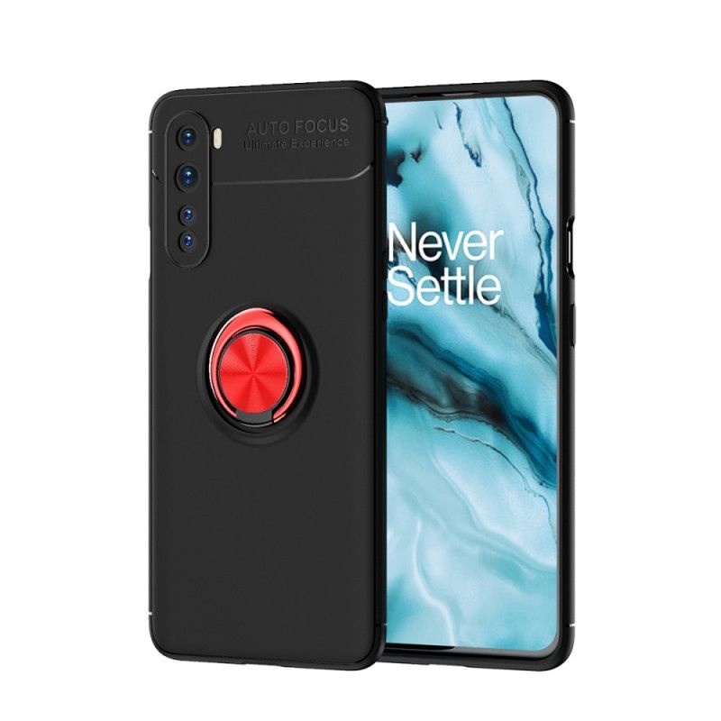 Etui OnePlus Nord Czerwony Czarny Obrotowy Pierścień Etui Ochronne