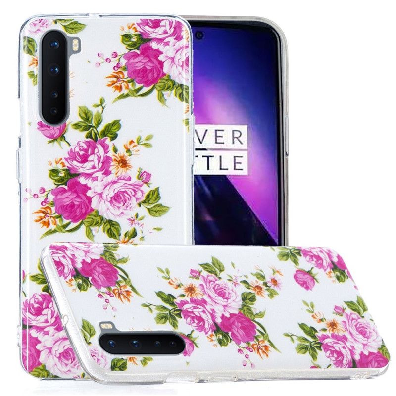 Etui OnePlus Nord Fluorescencyjne Kwiaty Wolności Etui Ochronne