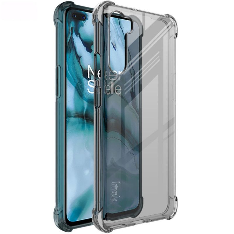 Etui OnePlus Nord Przezroczysty Szary Poduszki Powietrzne Imak