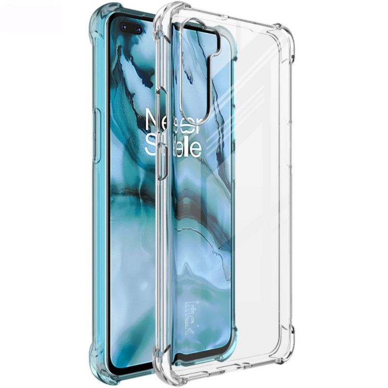 Etui OnePlus Nord Przezroczysty Szary Poduszki Powietrzne Imak