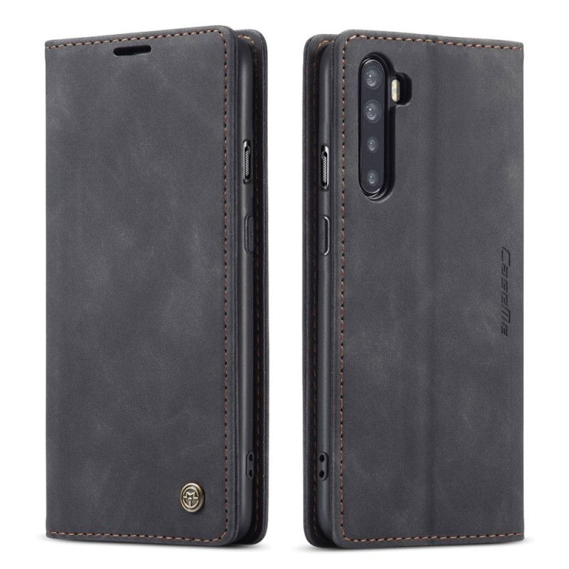 Flip Kotelot OnePlus Nord Brązowy Czarny Etui Z Imitacji Skóry Etui Ochronne