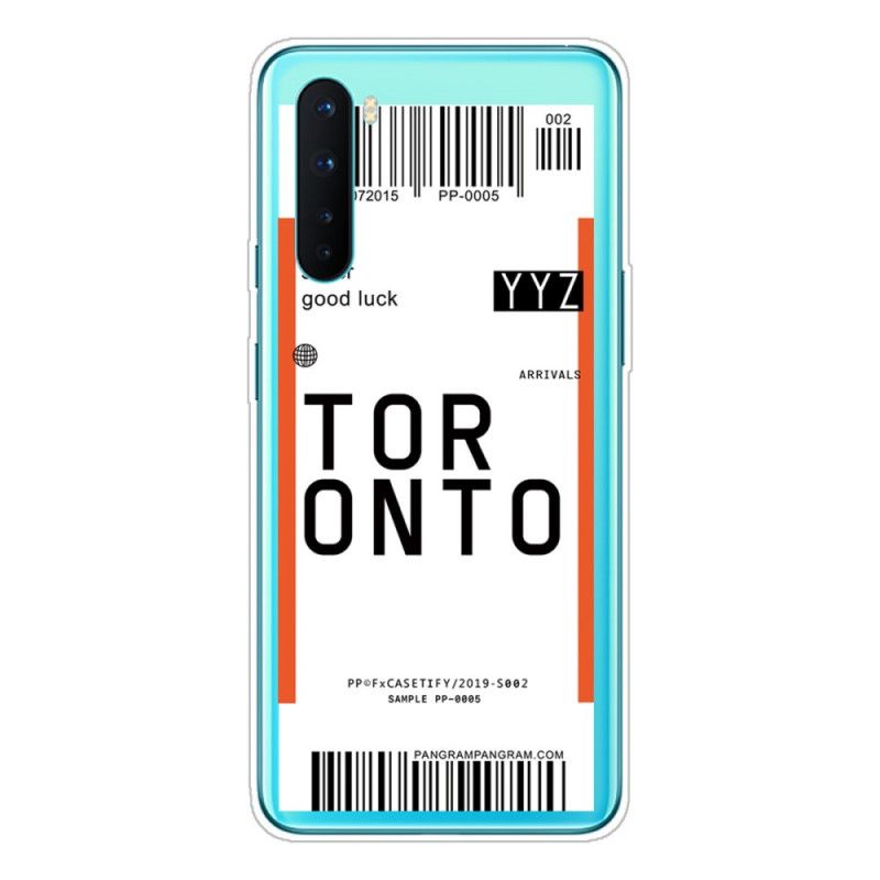 Futerały OnePlus Nord Etui na Telefon Karta Pokładowa Do Toronto