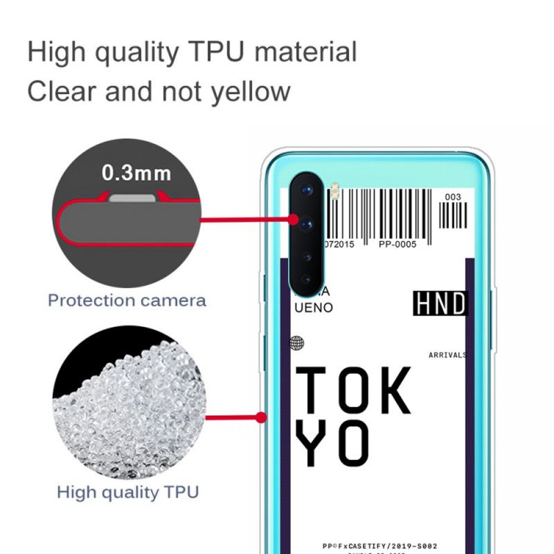 Futerały OnePlus Nord Granatowy Ciemnoniebieski Etui na Telefon Karta Pokładowa Tokyo