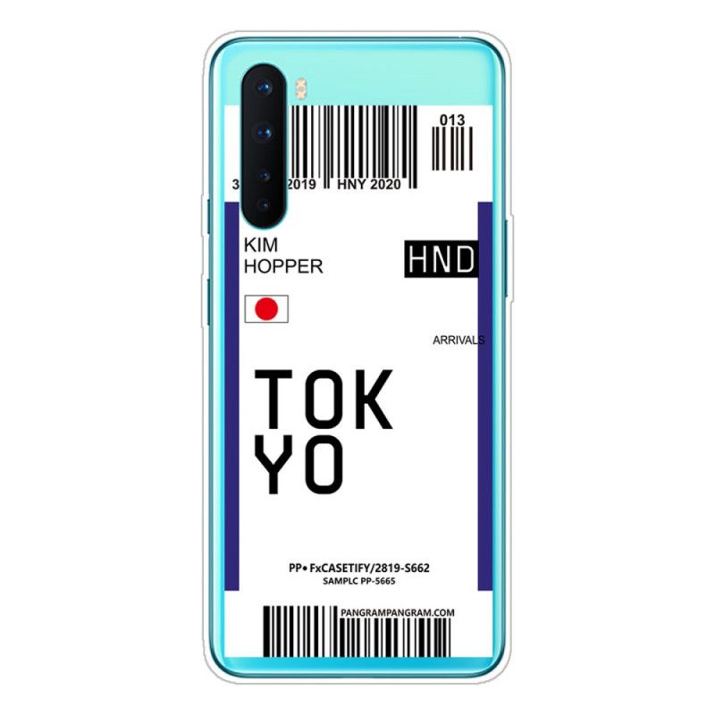 Futerały OnePlus Nord Granatowy Ciemnoniebieski Etui na Telefon Karta Pokładowa Tokyo