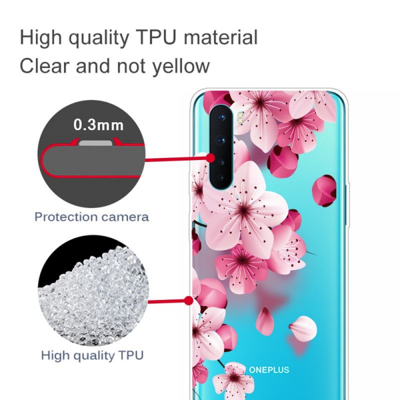 Futerały OnePlus Nord Różowy Magenta Etui na Telefon Premium Kwiatowy