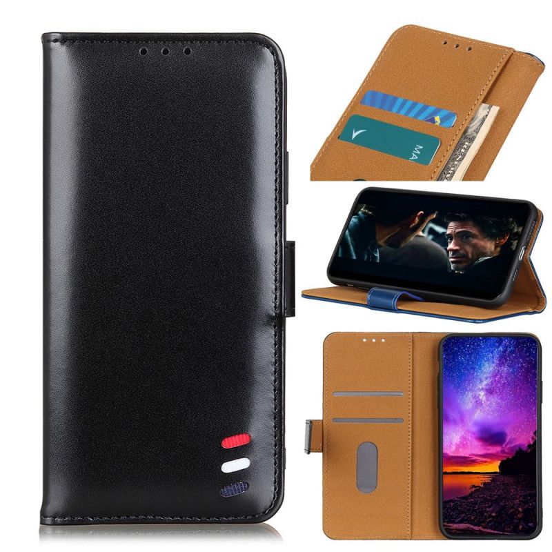 Etui Folio Samsung Galaxy S20 Czerwony Czarny Trójkolorowy Efekt Skóry