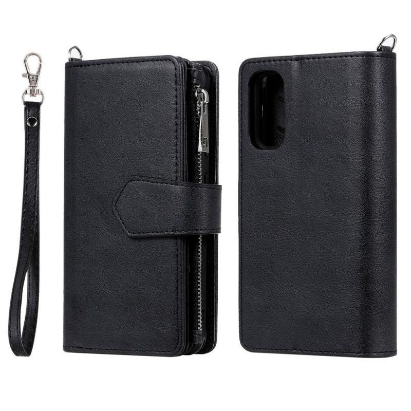 Etui Folio Samsung Galaxy S20 Czerwony Czarny Zdejmowane Etui Z Portfelem