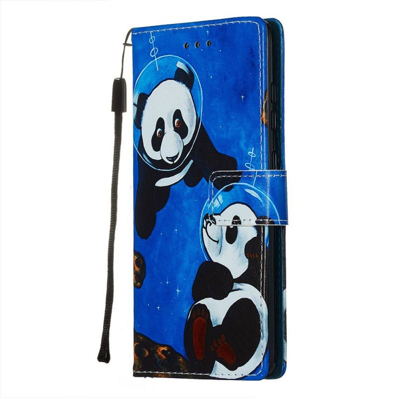 Etui Folio Samsung Galaxy S20 Kosmonauci Pandy Etui Ochronne