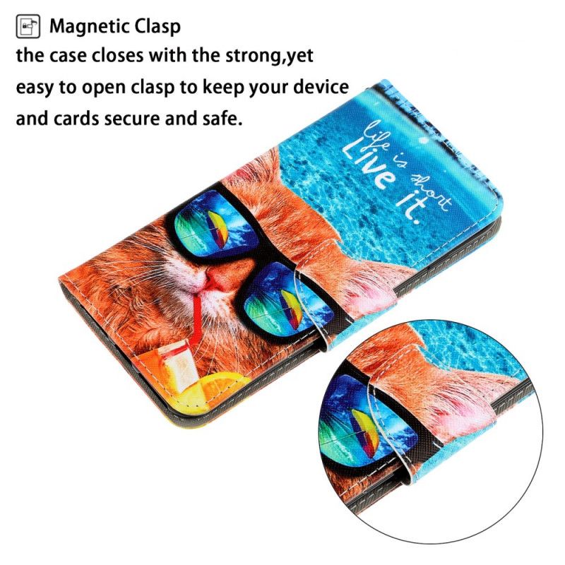 Etui Folio Samsung Galaxy S20 Kot Żyje W Stringach Etui Ochronne