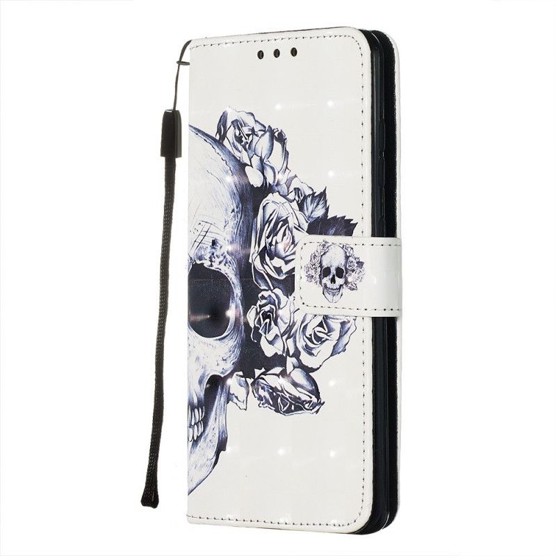 Etui Folio Samsung Galaxy S20 Kwiecista Czaszka Etui Ochronne