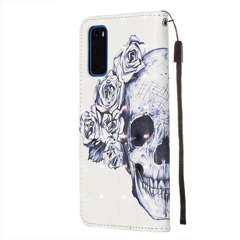 Etui Folio Samsung Galaxy S20 Kwiecista Czaszka Etui Ochronne