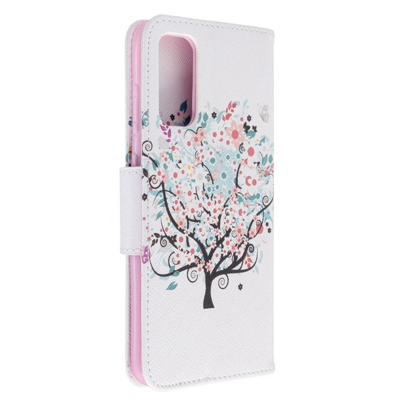 Etui Folio Samsung Galaxy S20 Kwitnące Drzewo Etui Ochronne