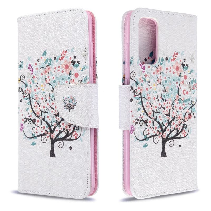 Etui Folio Samsung Galaxy S20 Kwitnące Drzewo Etui Ochronne