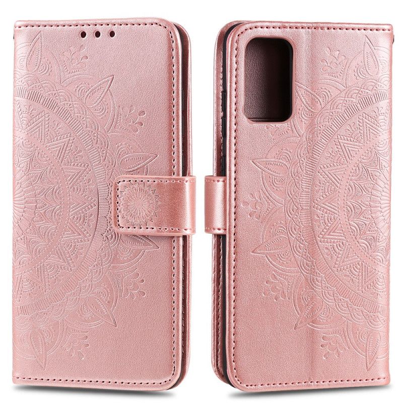 Etui Folio Samsung Galaxy S20 Magenta Szary Mandala Słońca