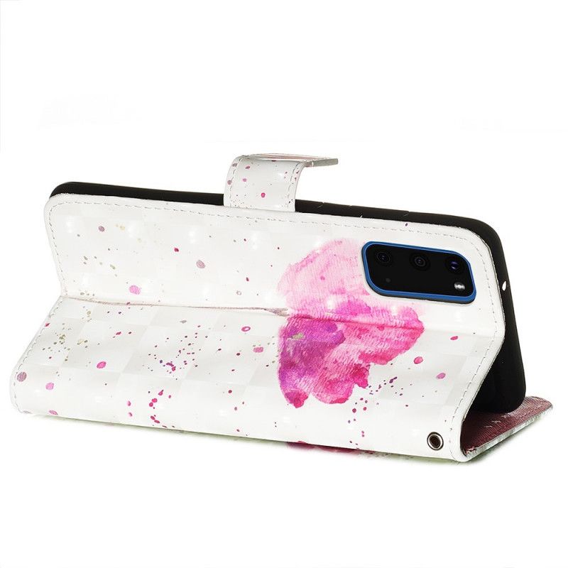 Etui Folio Samsung Galaxy S20 Mak Akwarelowy